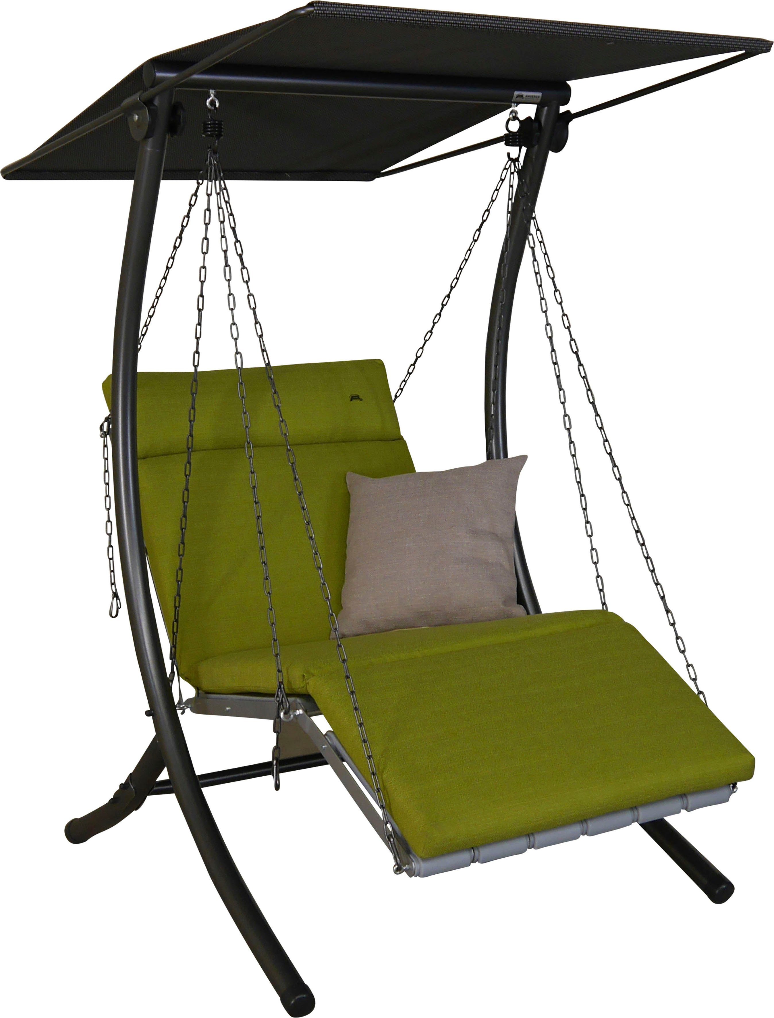 Angerer Freizeitmöbel Hollywoodschaukel Luxus Smart lime, 1-Sitzer, Bettfunktion, BxTxH: 100x145x160 cm