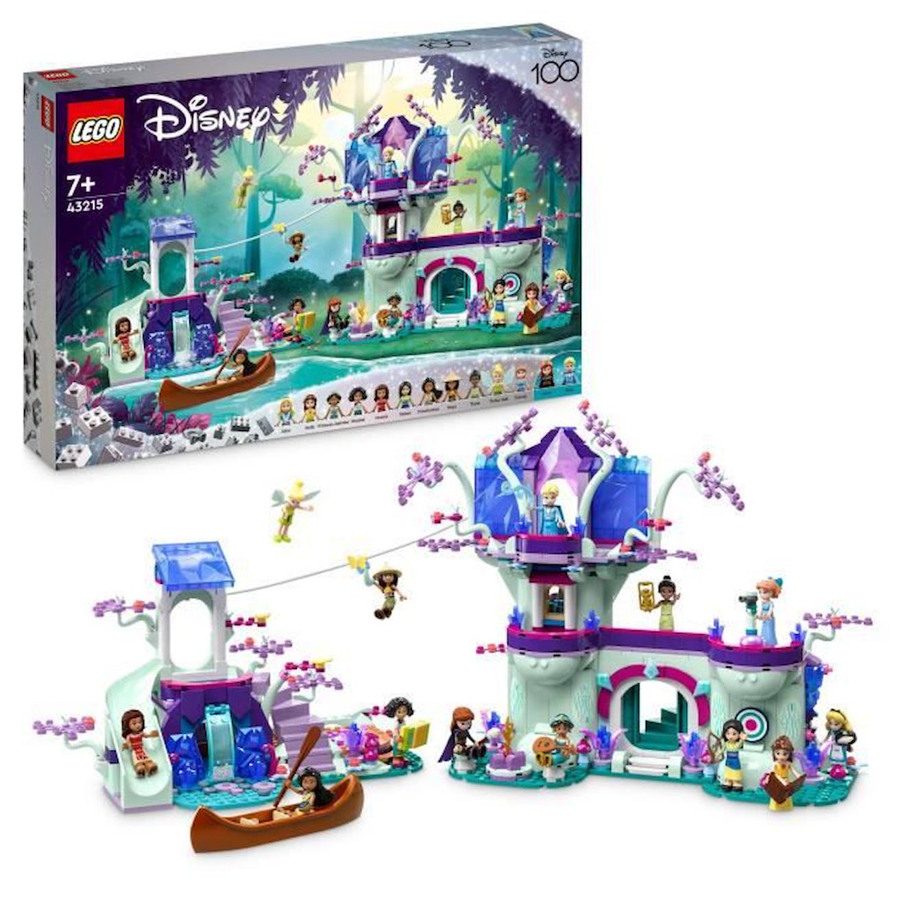 LEGO® DS 43215 La Cabane Enchantée dans l’Arbre, avec 13 Mini-Poupées dont Princesse Jasmine et Elsa bleu
