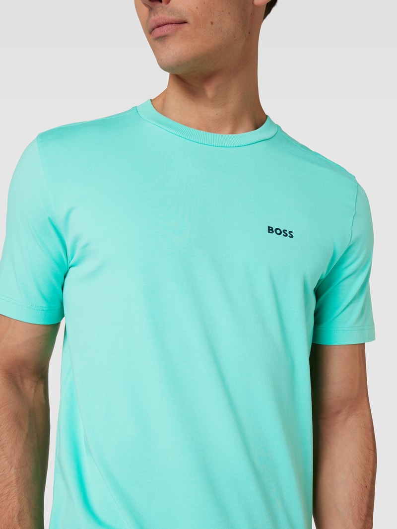T-Shirt mit Label-Print in mint