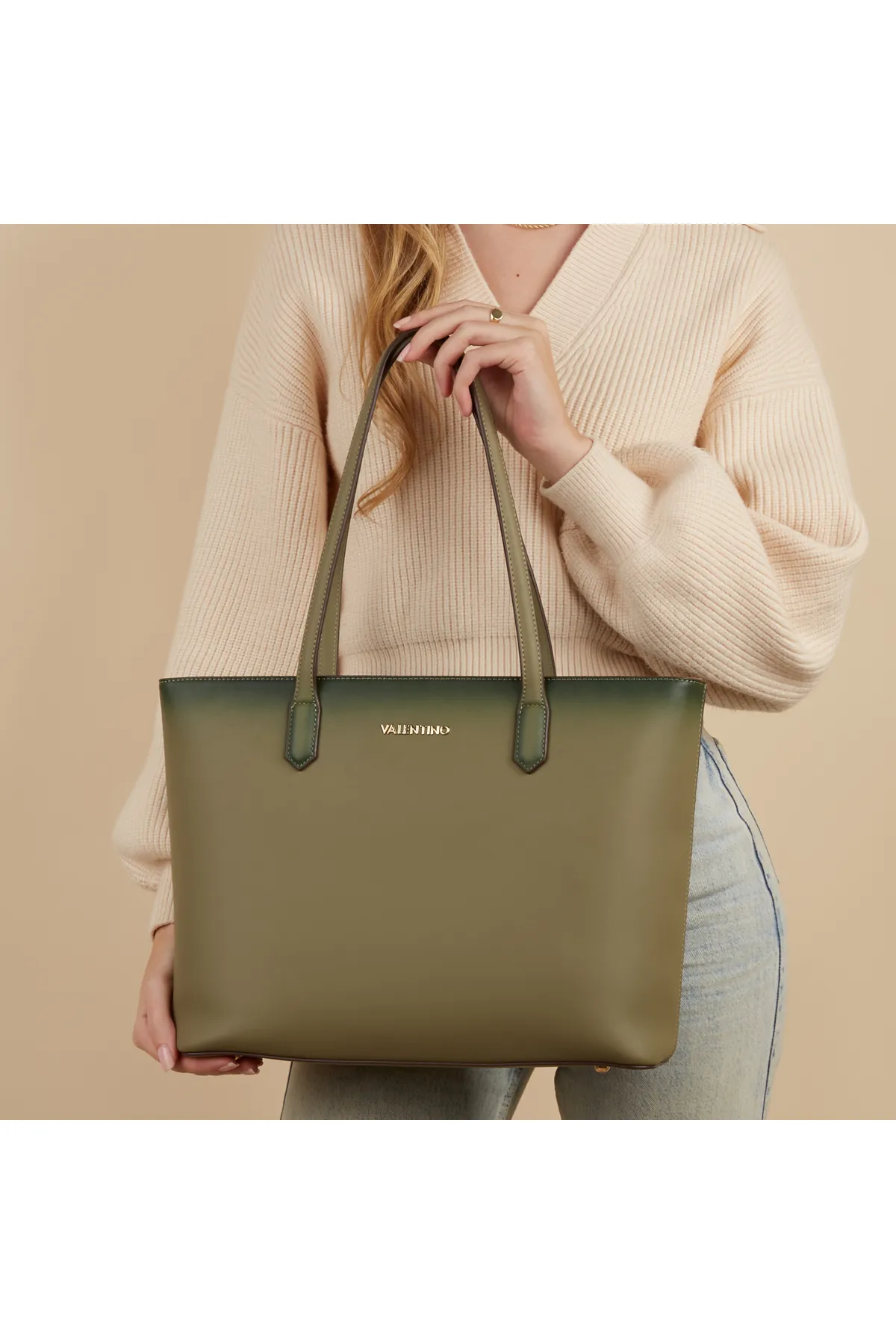 Valentino  Valentino Bags October Re Groene Shopper VBS7GP01VERDE