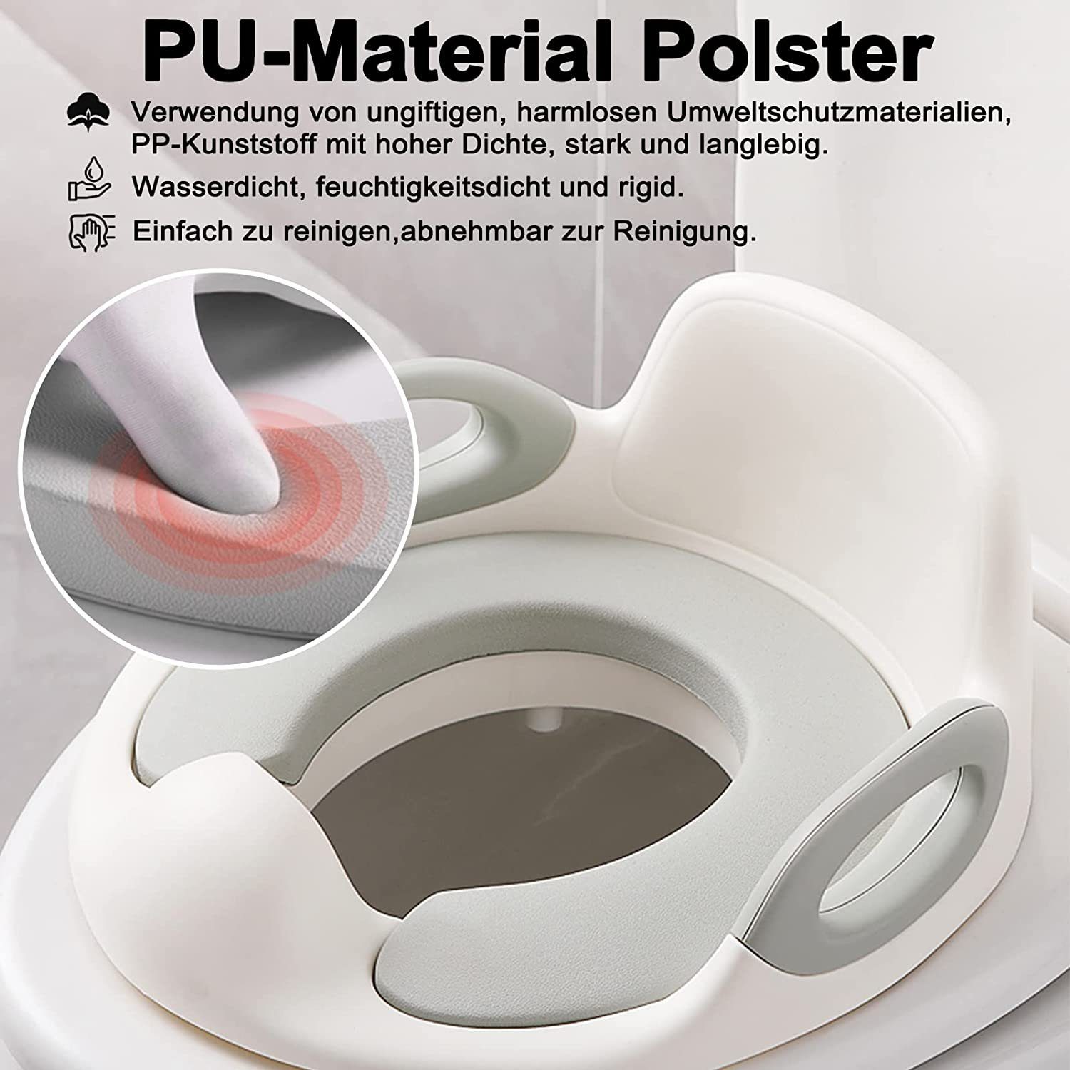 AUFUN Baby-Toilettensitz Kinder WC Sitz kinder Toilettentrainer Töpfchen, 3 Farben