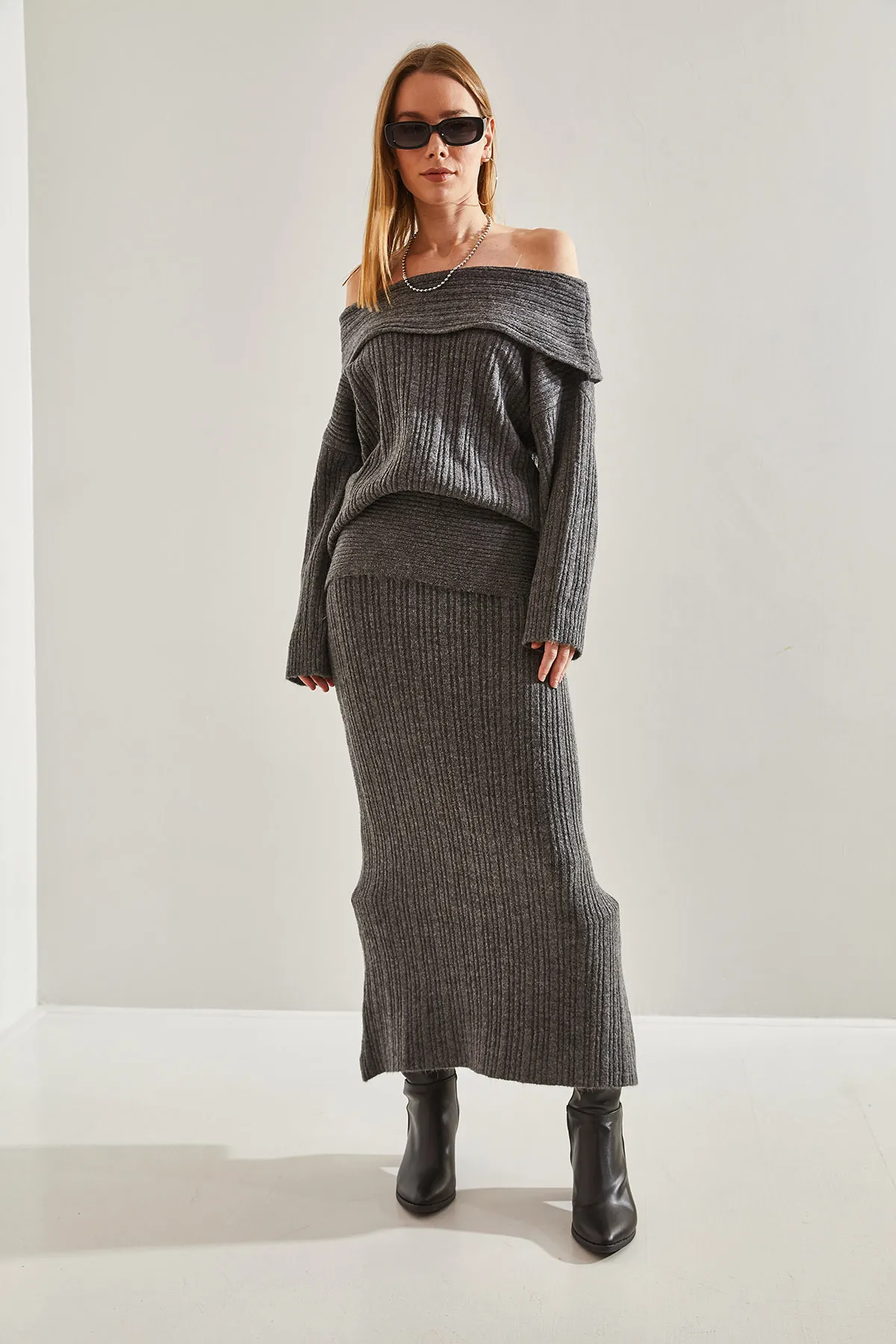 Bianco Lucci  Zweiteiler - Grau - Regular Fit
