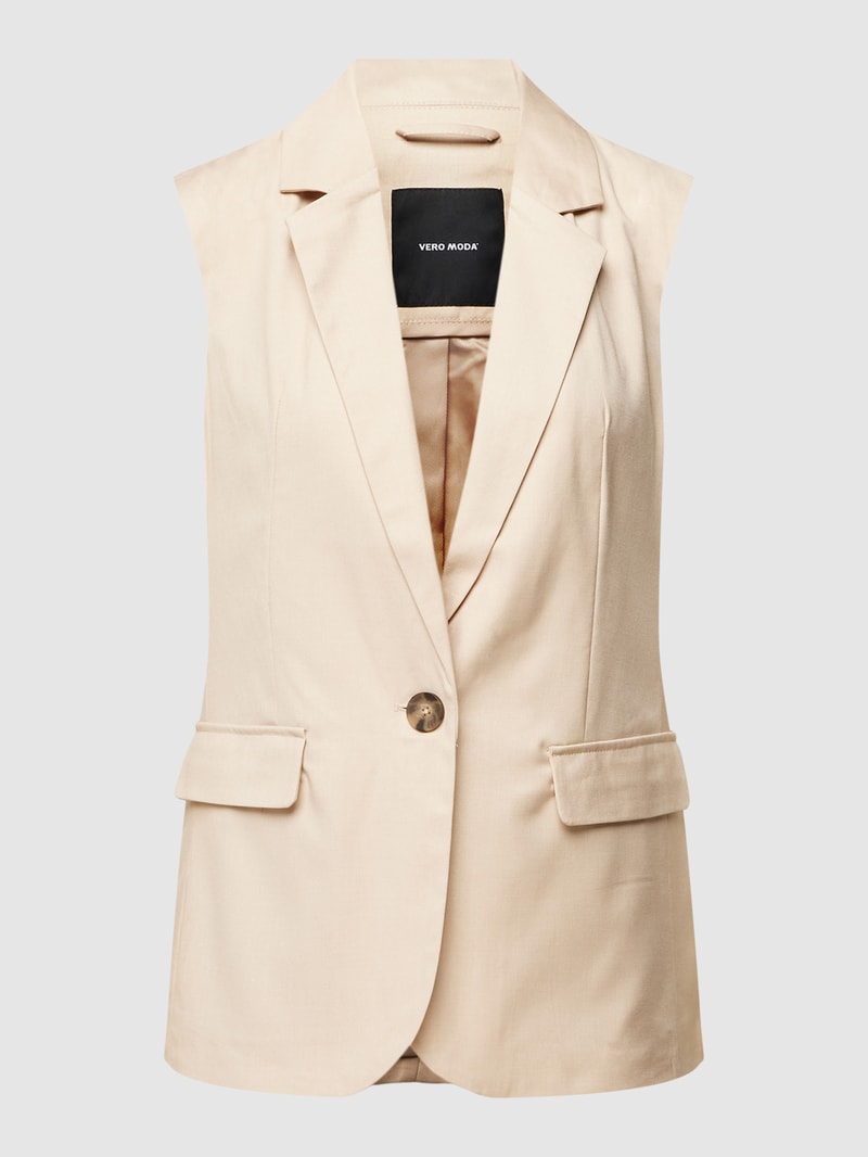 Weste mit Reverskragen Modell 'SHIAGRY' in beige
