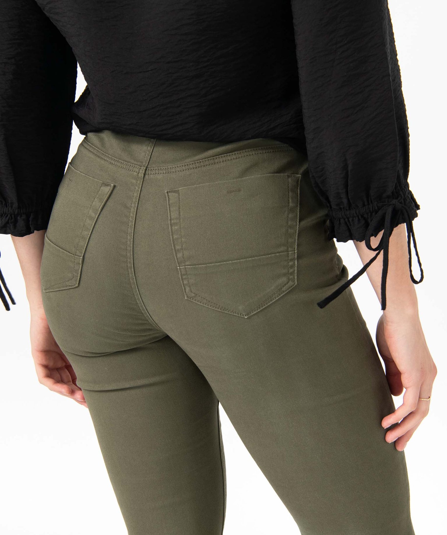 Pantalon femme coupe Regular taille normale - L26 kaki | GEMO