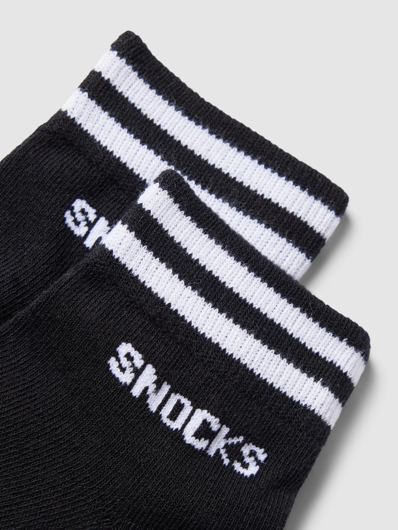 Socken mit Streifen im 2er-Pack in schwarz