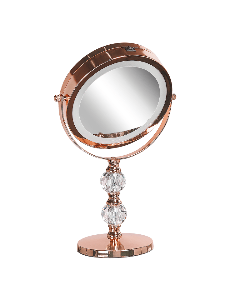 Beliani Kosmetikspiegel CLAIRA in Roségold - (W) 18 x (H) 34 x (L) 13 cm günstig kaufen onesize