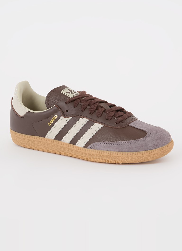 Kožené tenisky Adidas Samba OG so semišovými detailmi