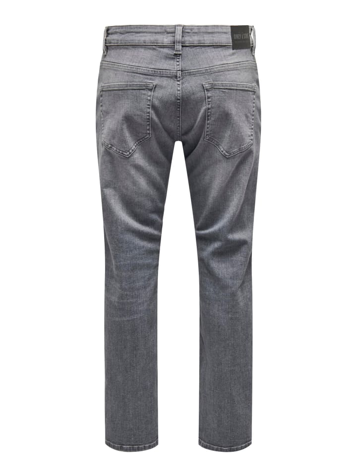 Only&Sons Regular Jeans Denim Hose 5-Pocket ONSWEFT in Hellgrau günstig kaufen