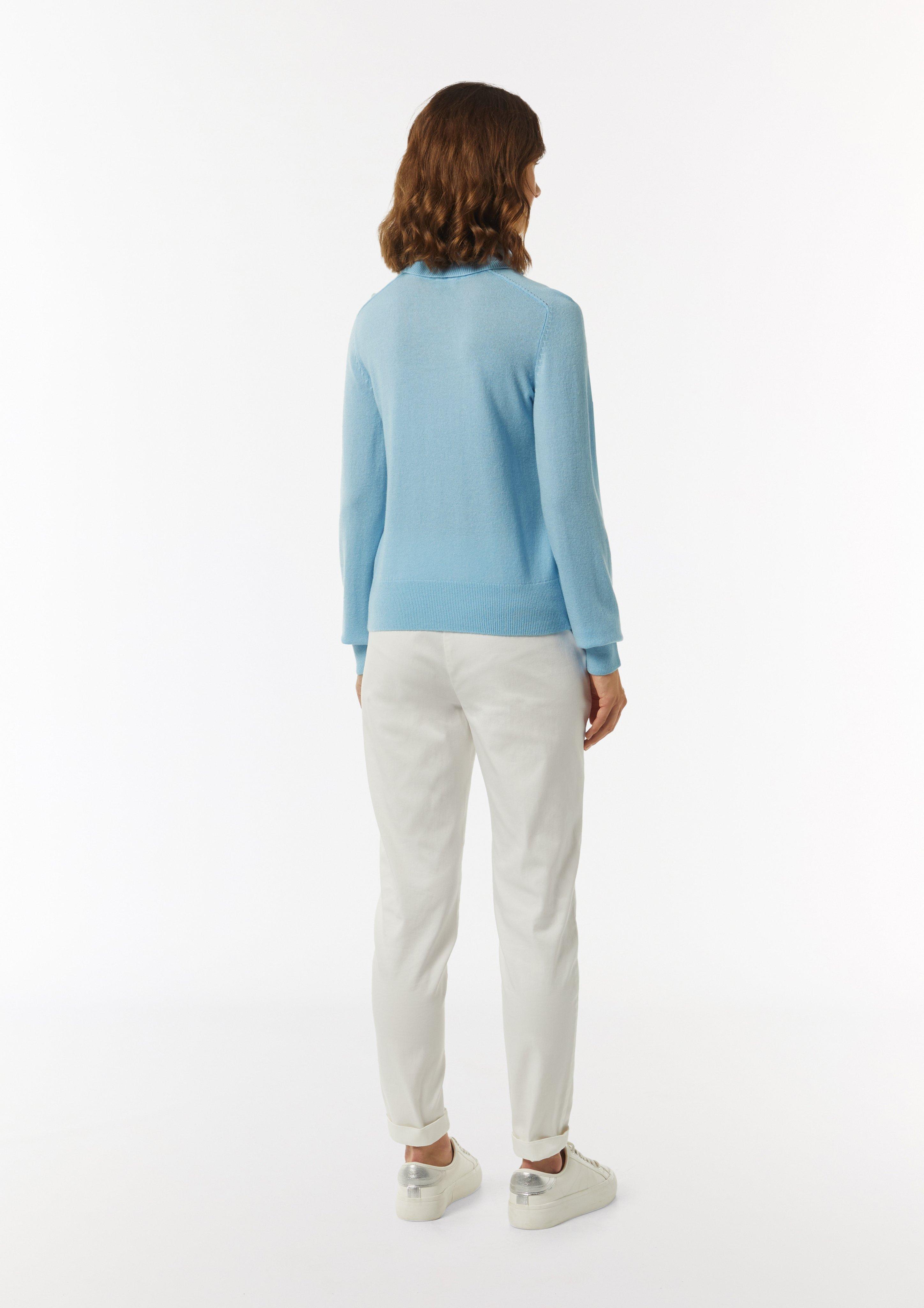 Kuschliger Strickpullover mit Rollkragen - hellblau