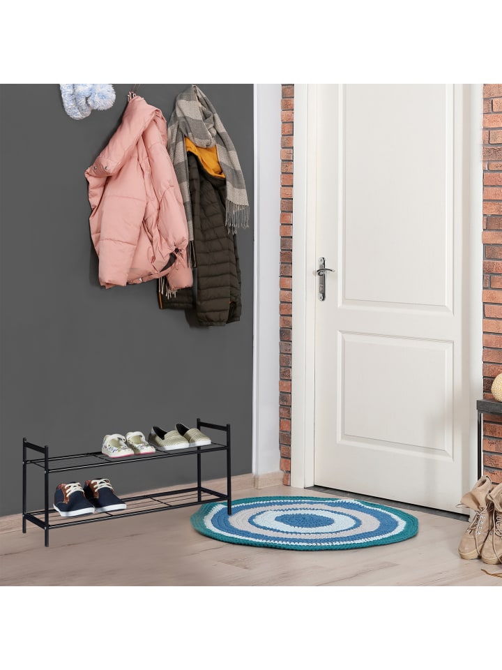 relaxdays Schuhregal 6 Paar in Schwarz günstig kaufen onesize