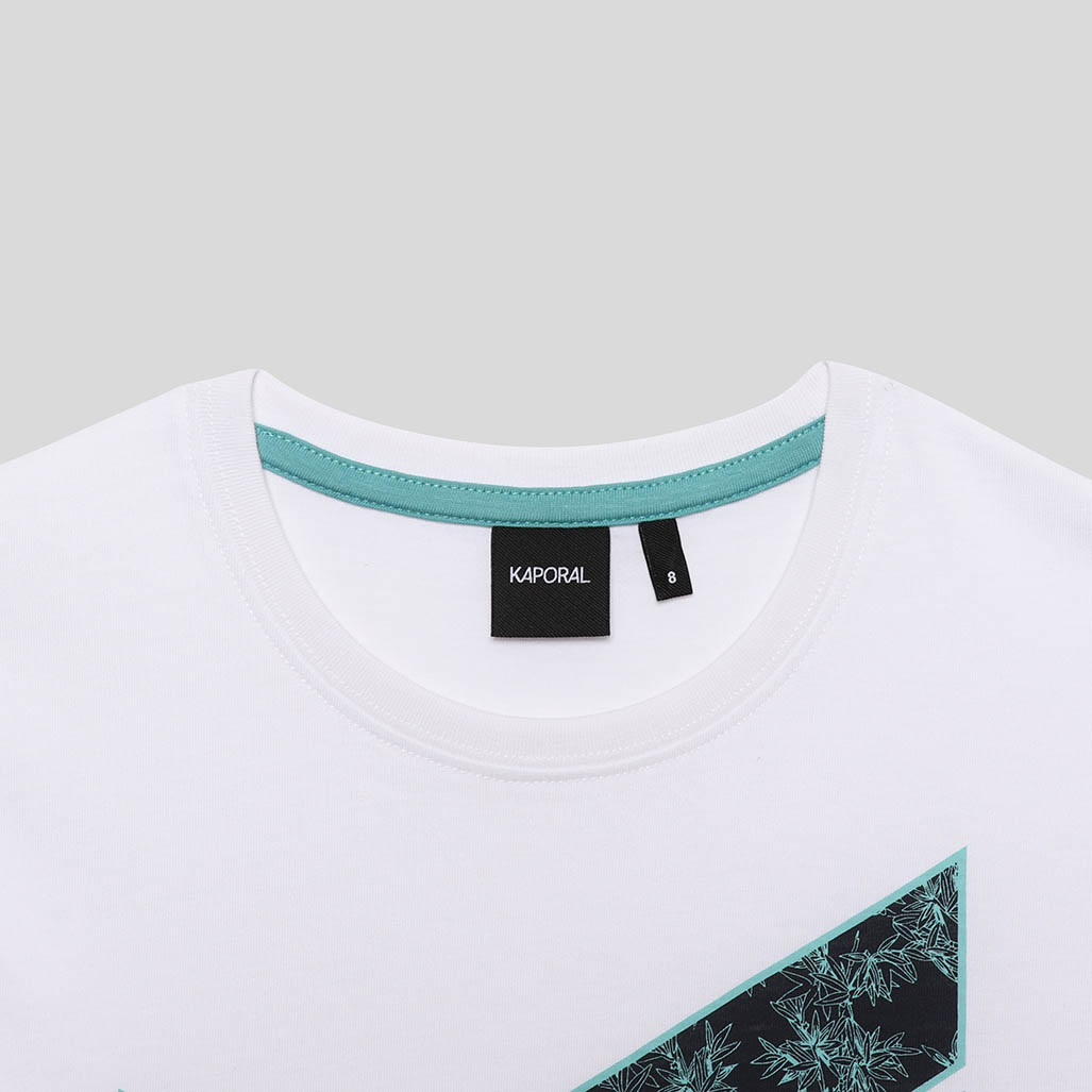 OLSEN  T-shirt blanc Garçon 100% coton