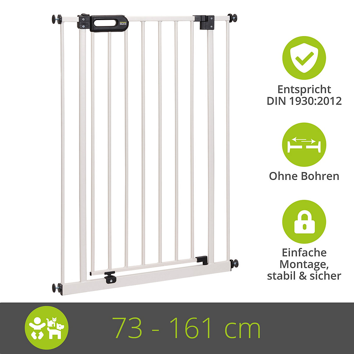 Tür- und Treppenschutzgitter 73-161 cm