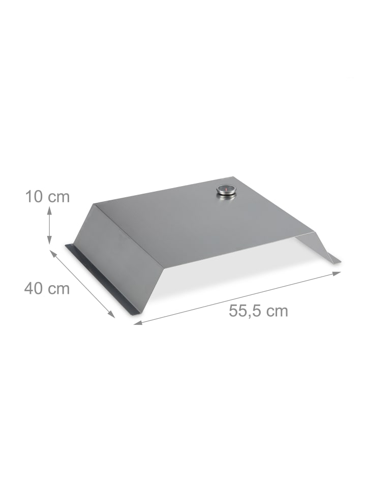 relaxdays BBQ Pizzaaufsatz in Silber günstig kaufen onesize