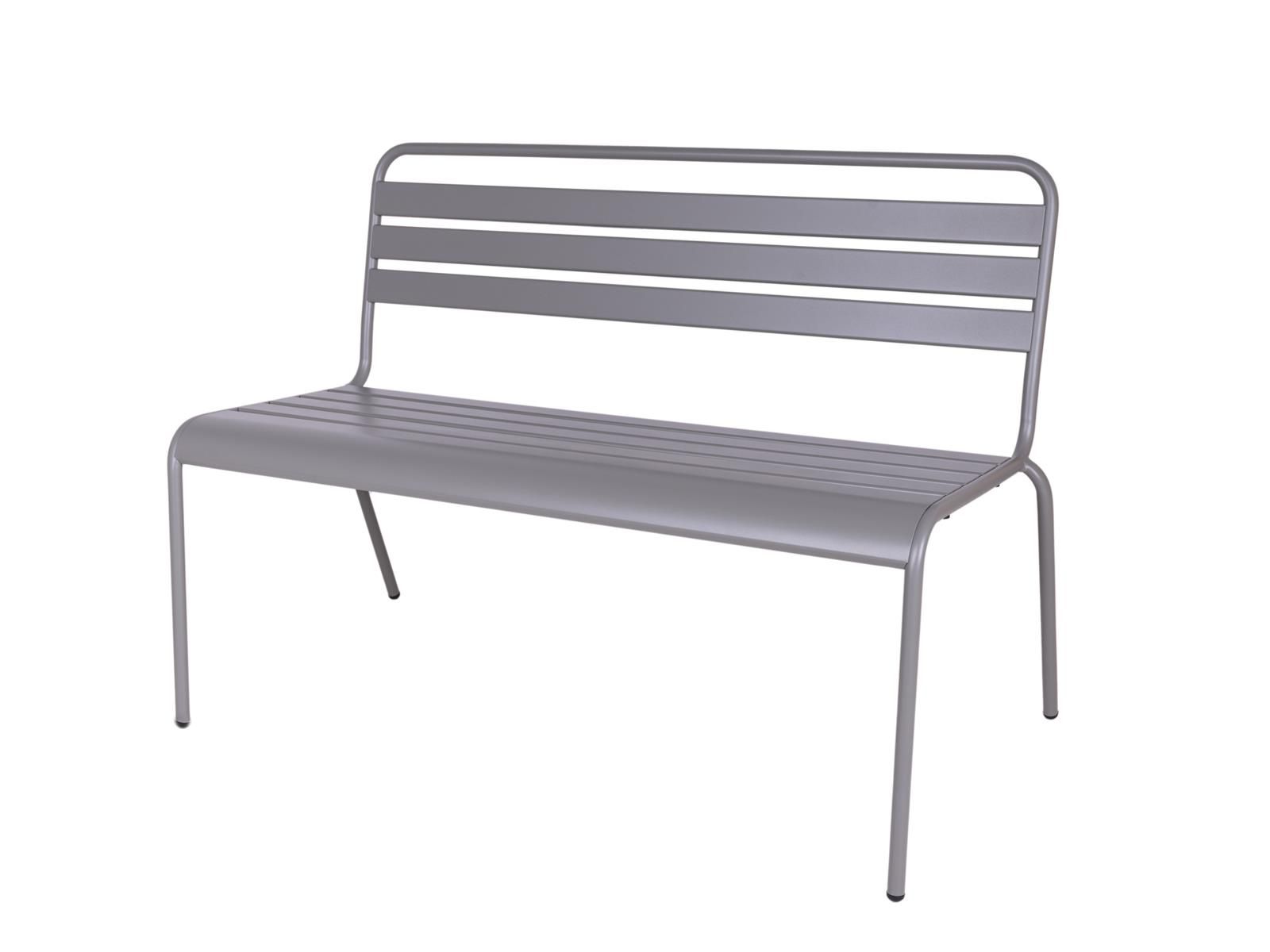 MaximaVida Max 120 cm mausgraue Metall Gartenbank