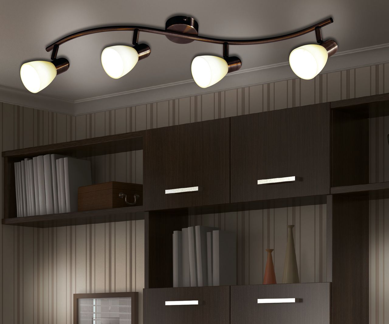 Näve Leuchten 4er LED-Wand-u. Deckenspot 