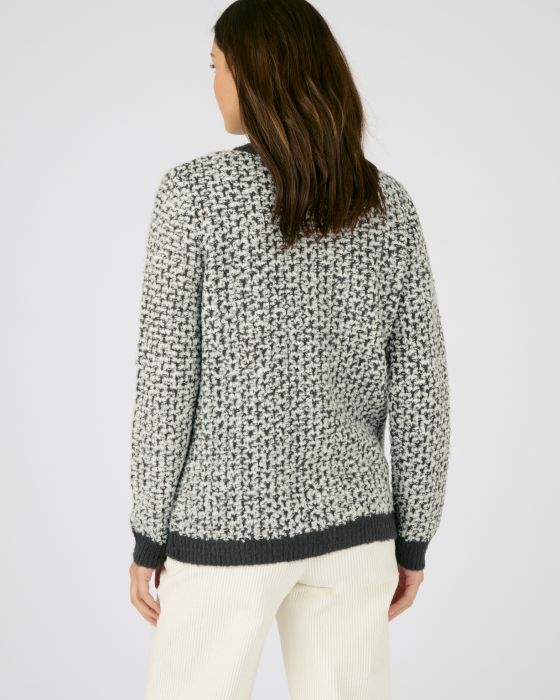 Gilet veste maille bouclette