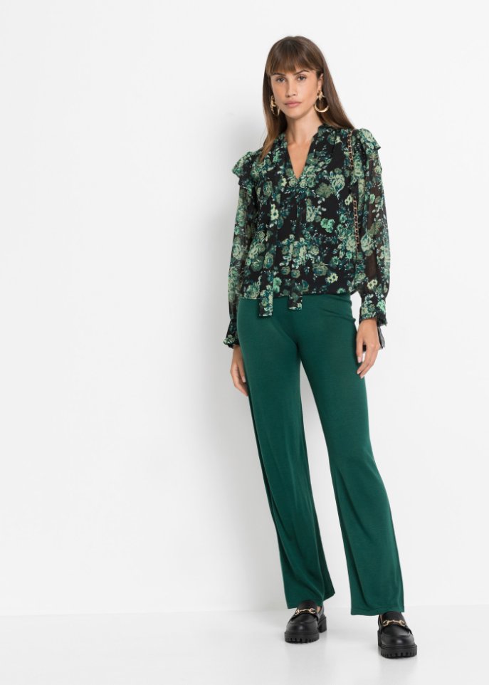 Bluse mit Volants