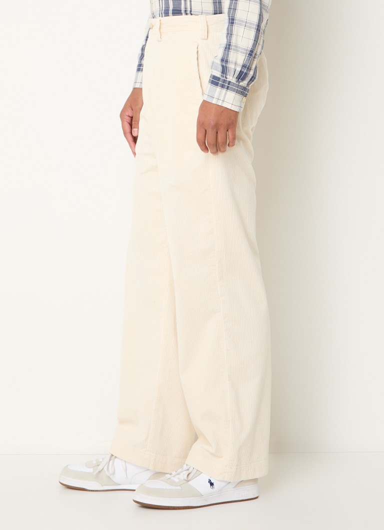 Pantaloni chino din catifea reiată cu croială dreaptă și buzunare laterale Ralph Lauren