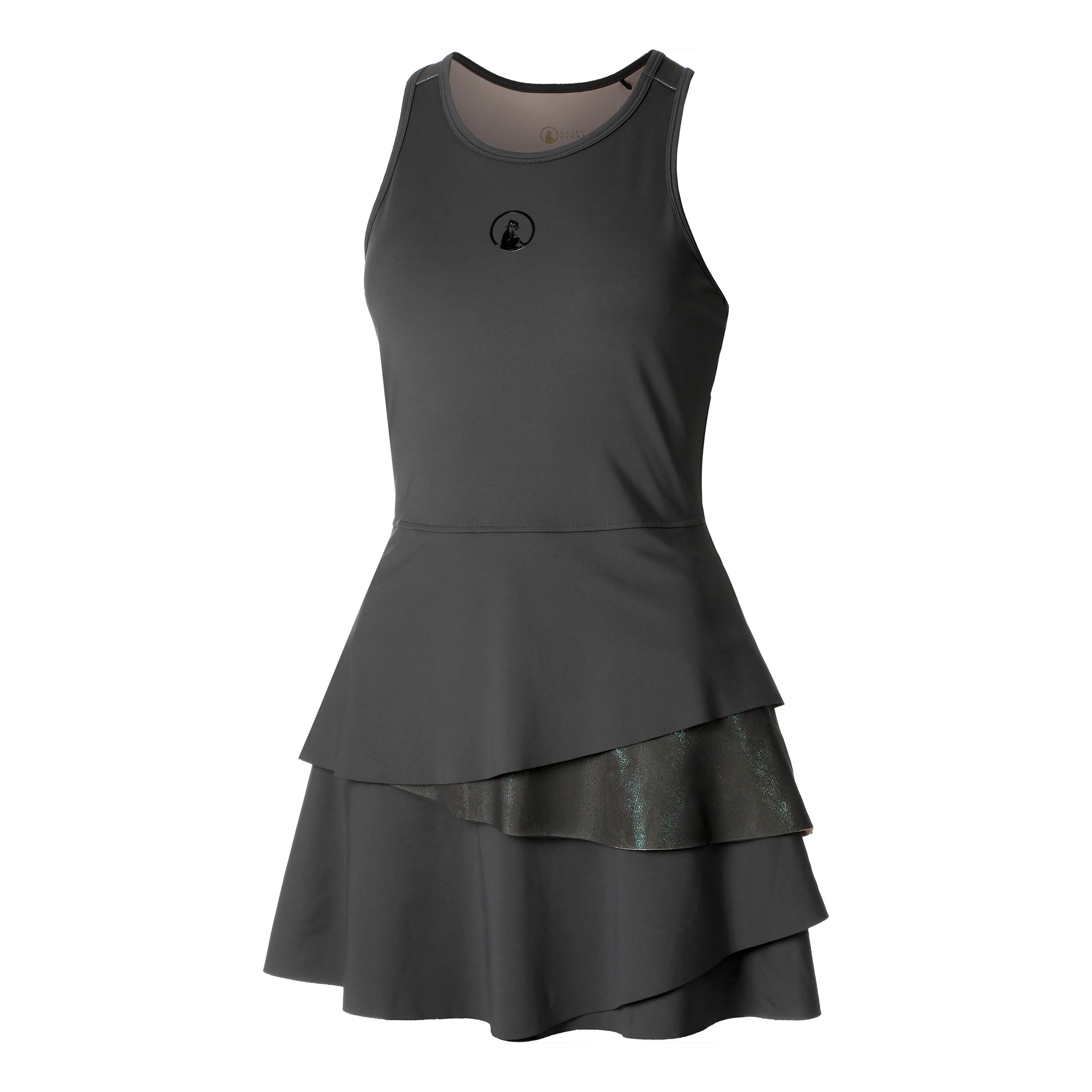 Sparkle Cross Flounce Kleid Damen - Anthrazit