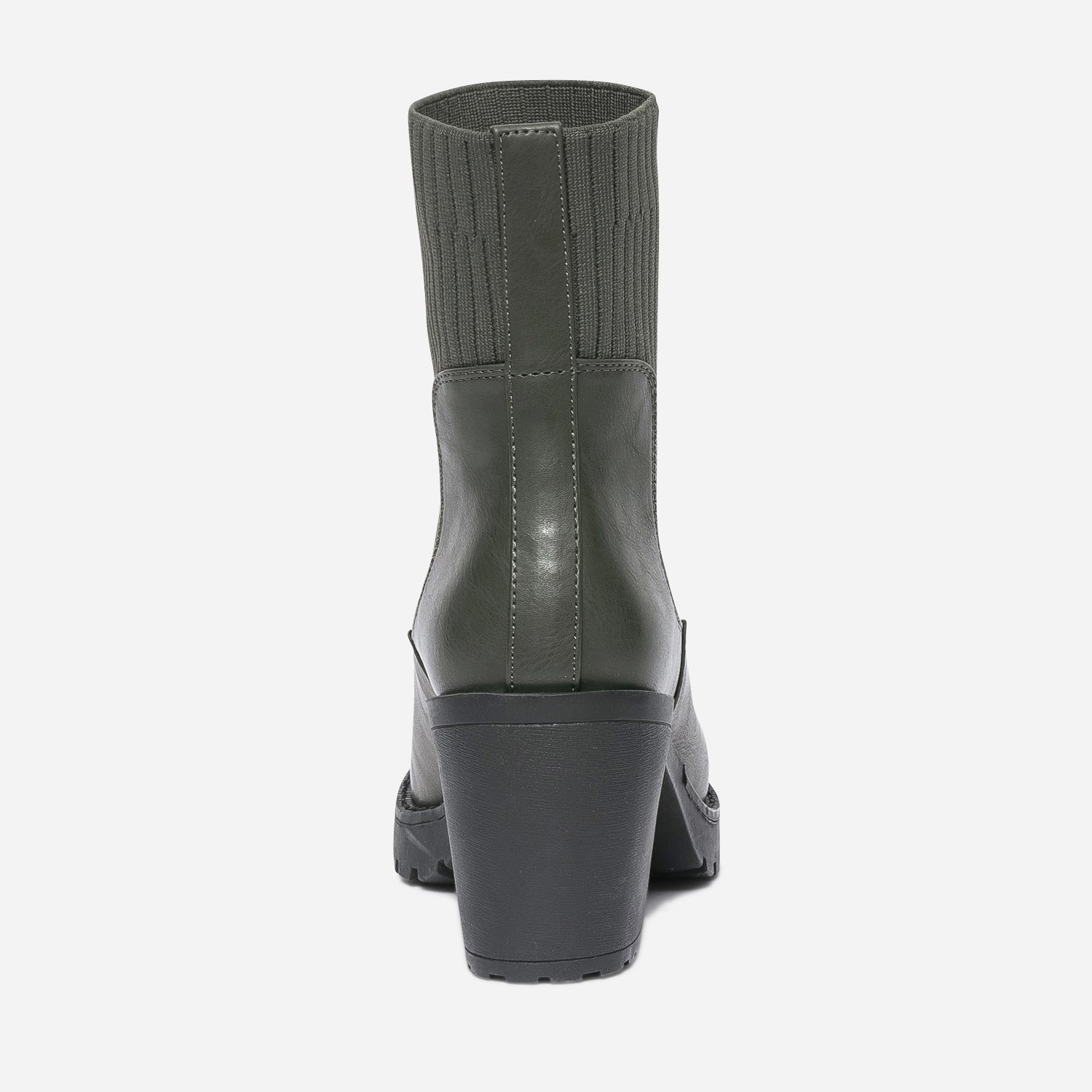 Boots TEXTO kaki avec tige textile côtelé