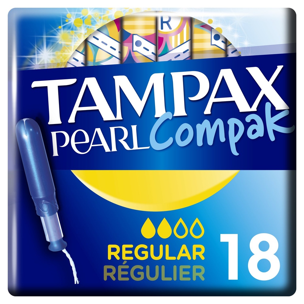 tampax Tampax Pearl Compak Régulier Tampons 18 Tampons
