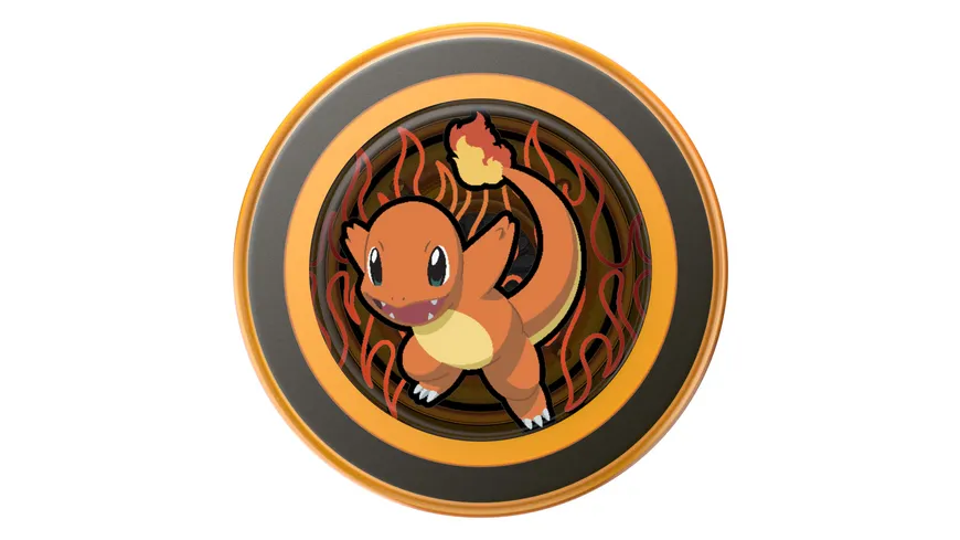 PopGrip Premium  für MagSafe rund - ausziehbarer Handy-Griff Handyhalter -  Charmander Flame