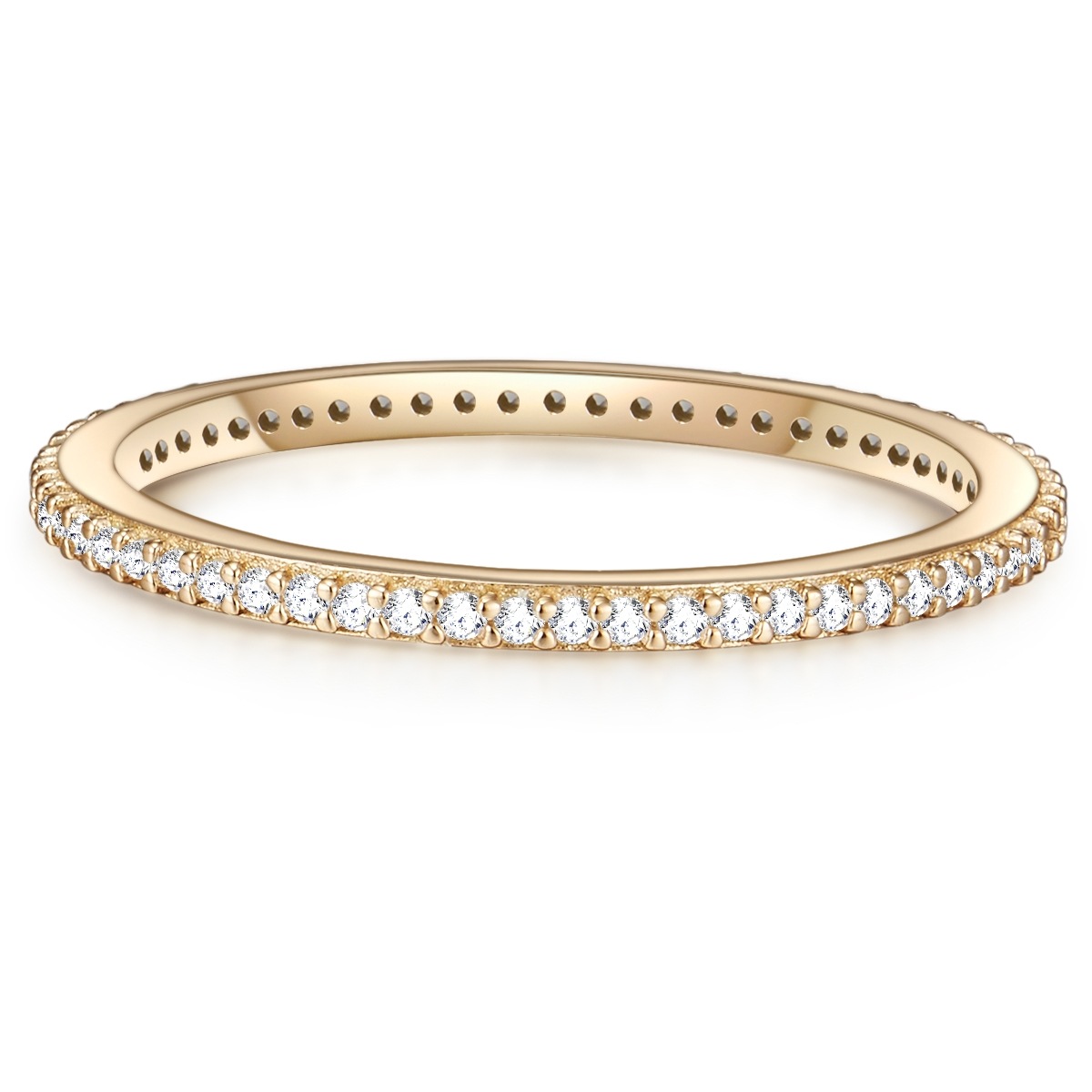 Ring Sterling Silber Zirkonia in Gelbgold