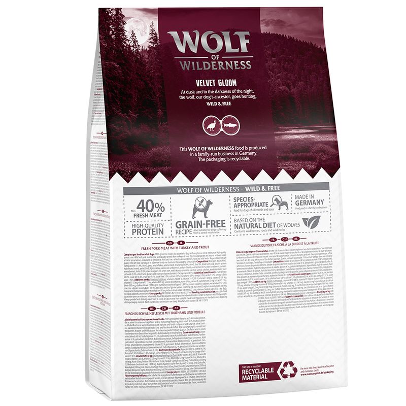 Wolf of Wilderness 'Velvet Gloom' - Truthahn & Forelle
