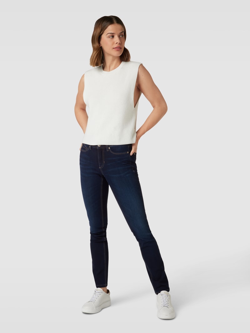 Jeans mit Kontrastnähten Modell 'PARLA' in blau