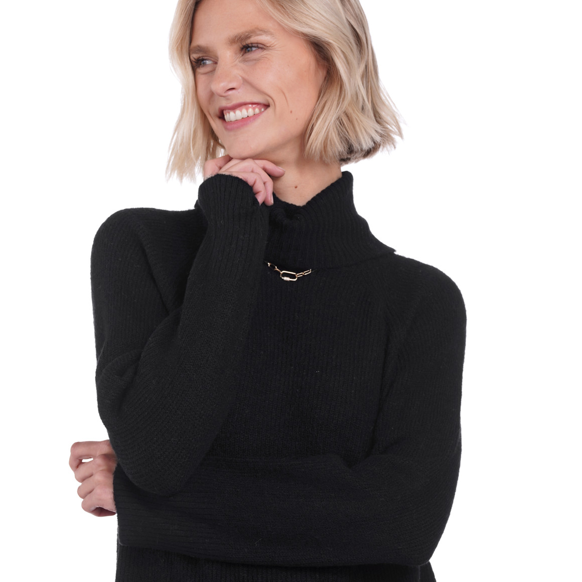 Damen Strickkleid mit Rollkragen