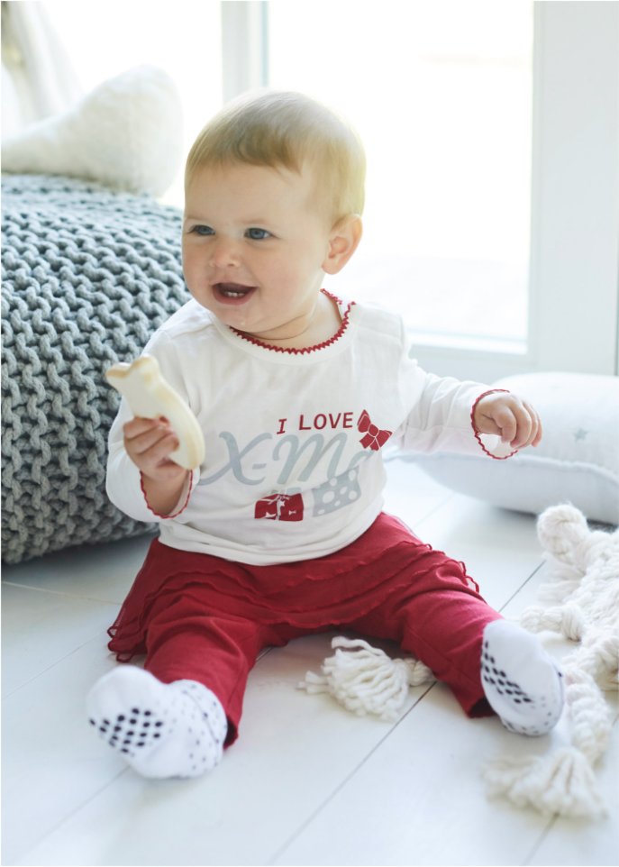 Baby Shirt+Leggings Tutu Weihnachten (2-tlg.) Bio-Baumwolle