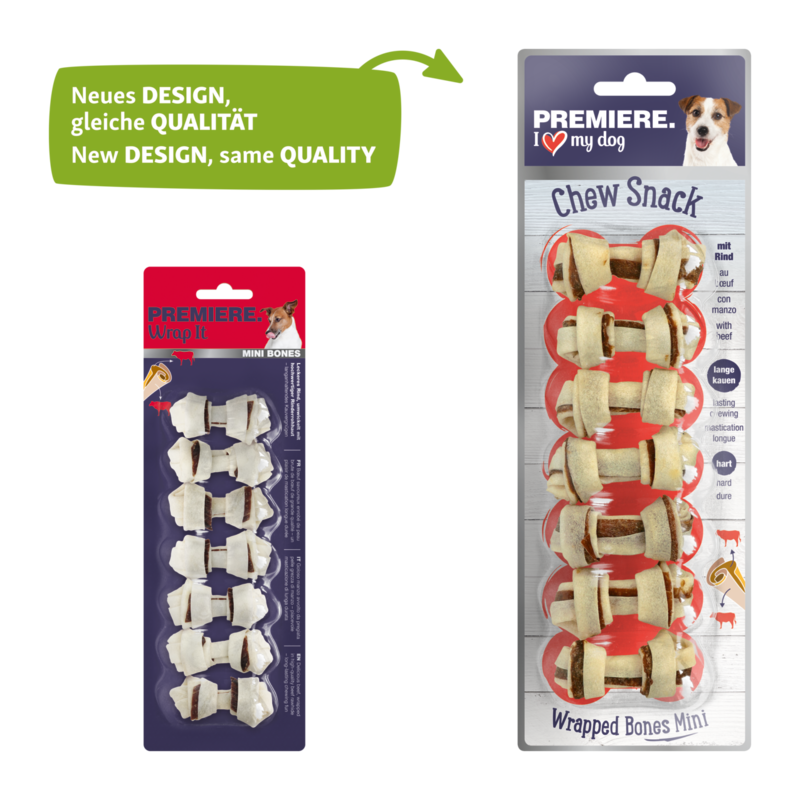 PREMIERE Snacks PREMIERE Wrapped Bones Mini Rind 7 Stück