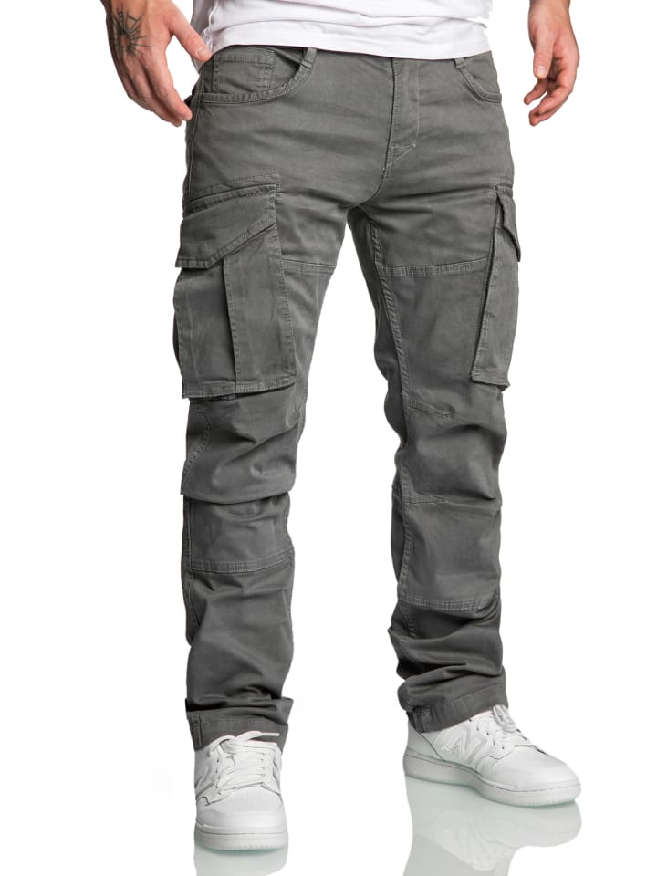 Amaci&Sons Cargo Jogger-Chino WYATT in Dunkelgrau günstig kaufen