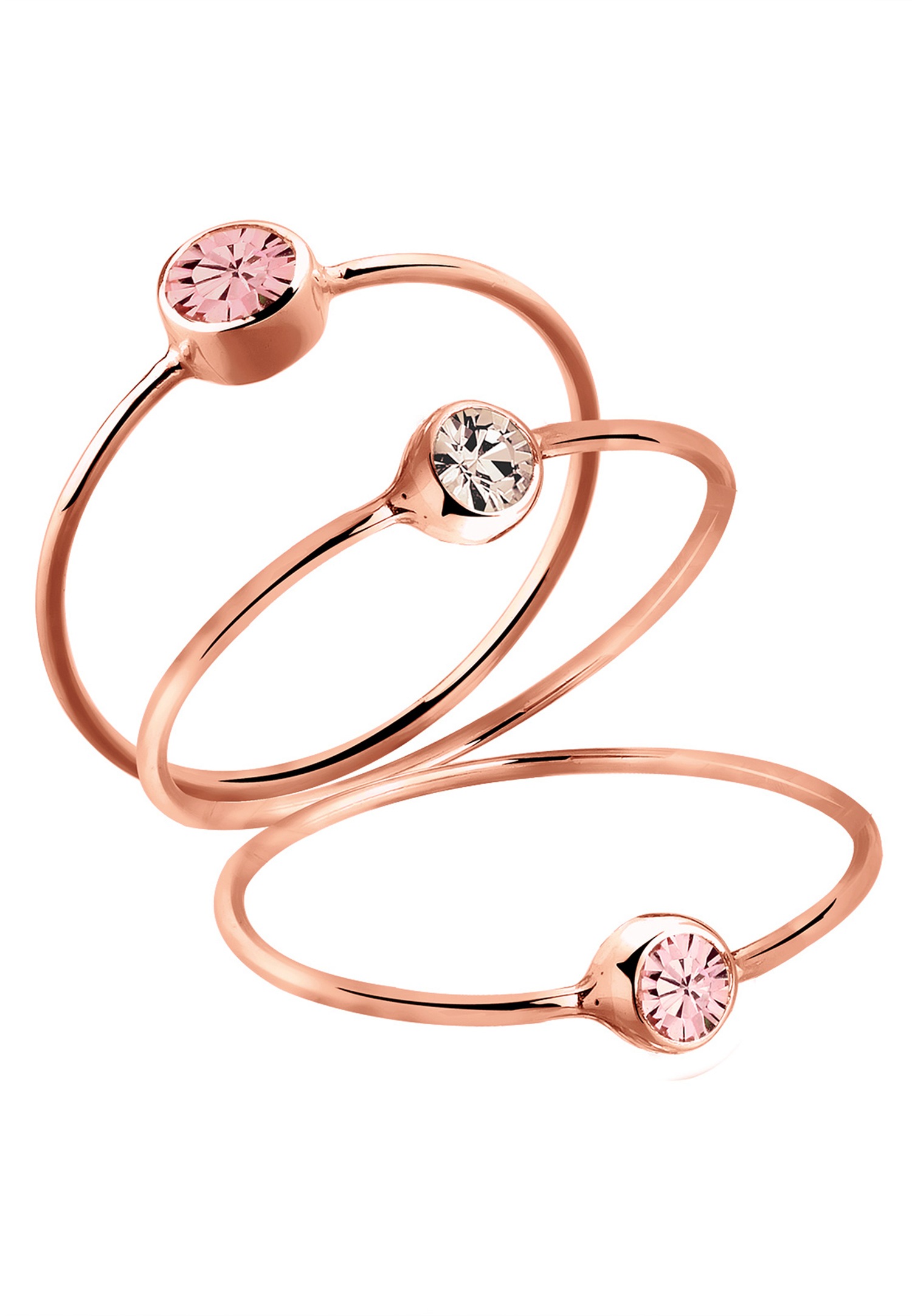 Elli női elegáns eljegyzési motívum 925 sterling ezüst kristályokkal