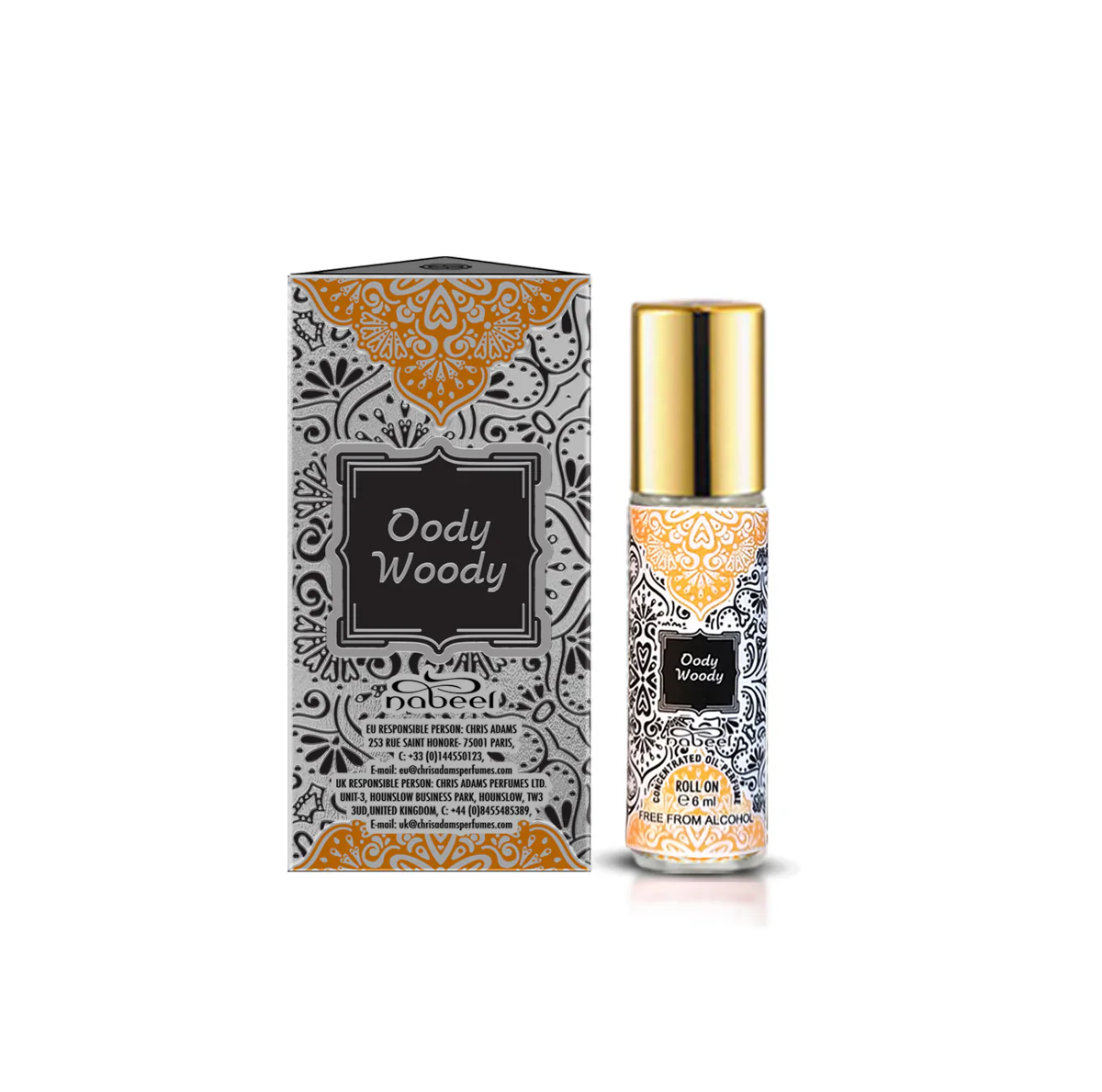 Olejový parfém Ooody Woody Roll On Oil Parfum - Huile de Parfum Unisex, Huile de Parfum, Parfum