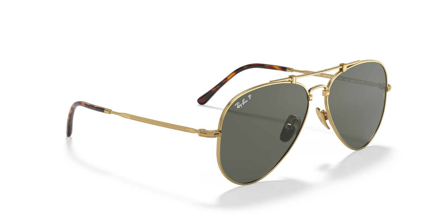 AVIATOR TITANIUM - Auriu Verde Mat