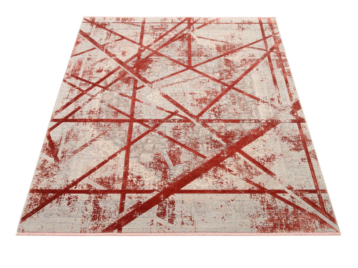 Musterring Webteppich Arizona Rot-Grau 160 x 230 cm