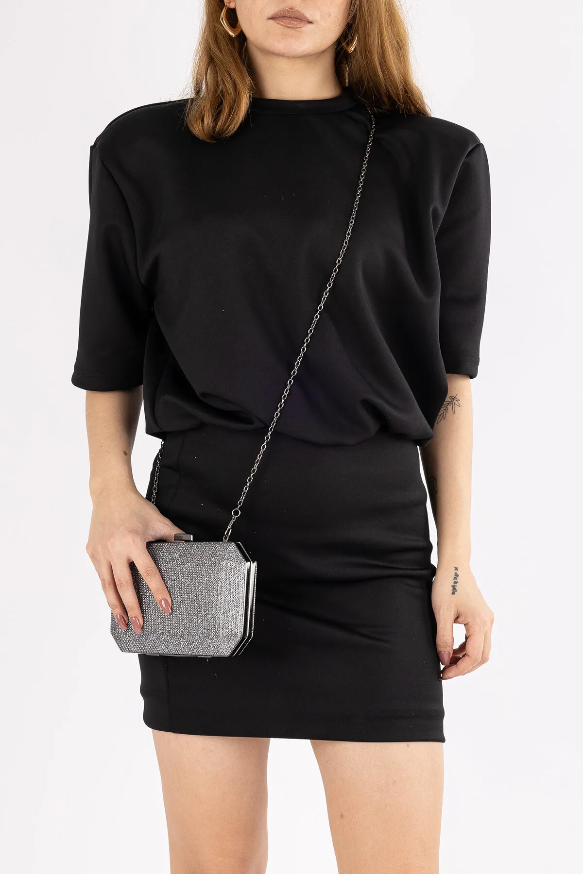 Getcho  Soraya Glitzer-Clutch-Portfolio und Abendkleid-Tasche für Damen
