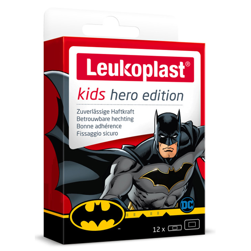 LEUKOPLAST kids Strips hero Batman Mix  12 St  Pflaster