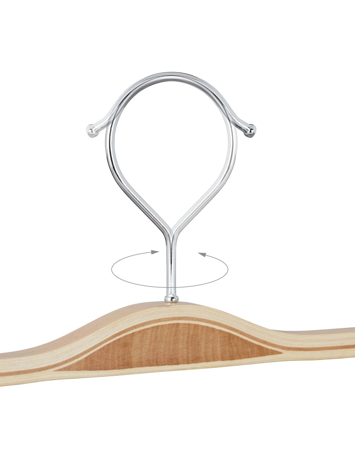 relaxdays 5x Hosenbügel in Natur günstig kaufen onesize
