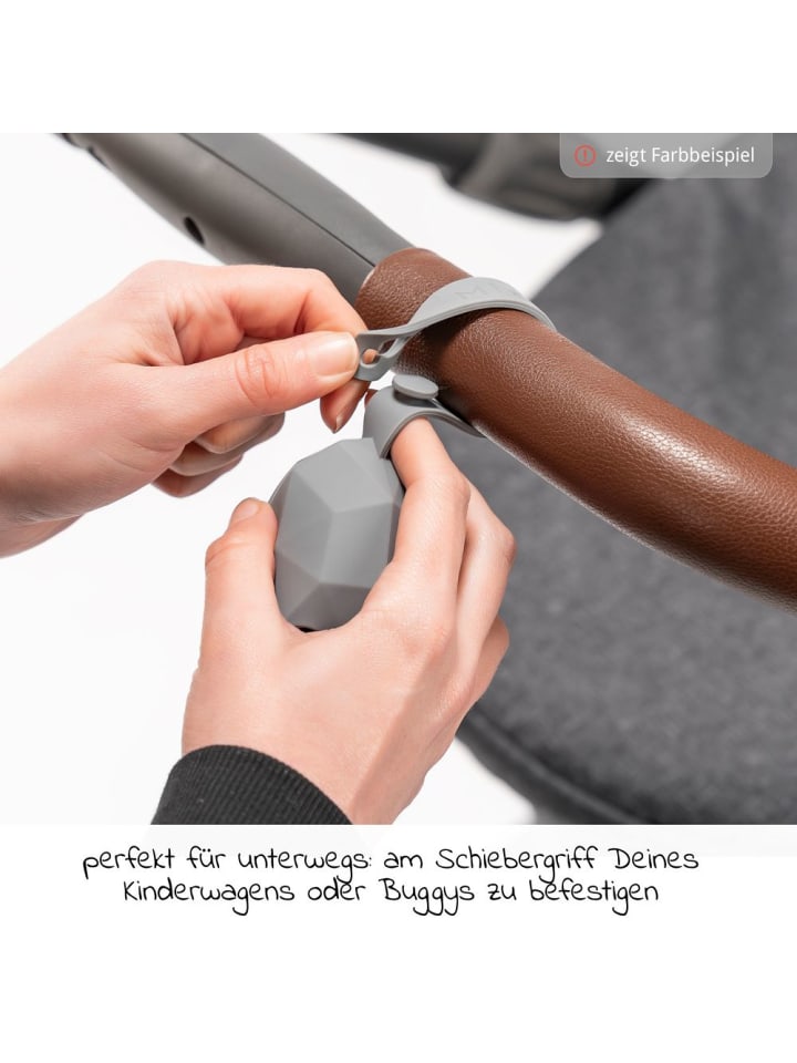 MiaMia Silikon-Schnullerbox / Schnullerhalter - Diamant - in grau günstig kaufen onesize