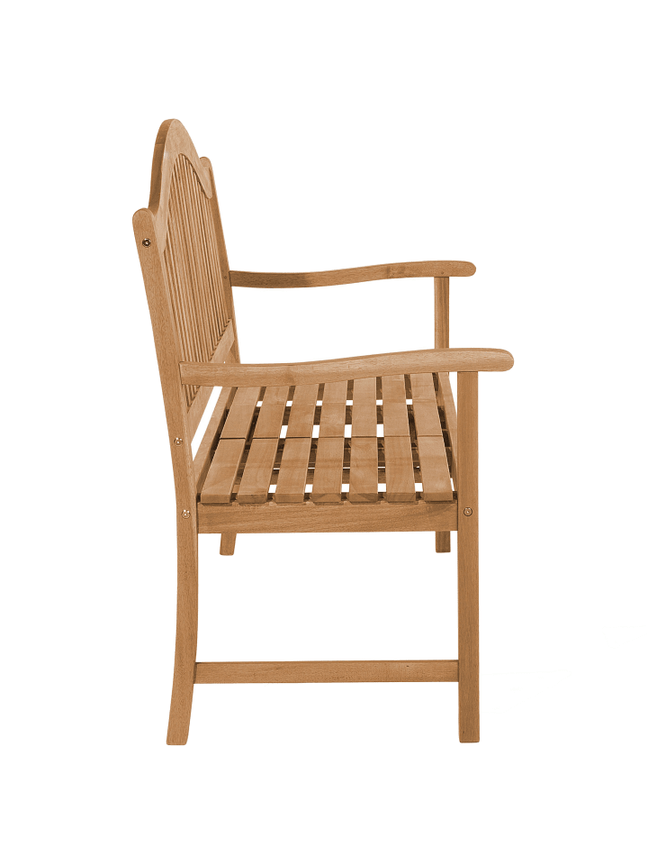 Beliani Gartenbank HILO in Heller Holzfarbton - (W) 150 x (H) 102 x (L) 54 cm günstig kaufen onesize