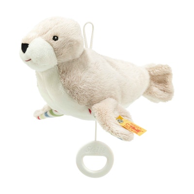 Wild Sweeties Tamme Robbe Spieluhr, 19 cm, hellgrau
