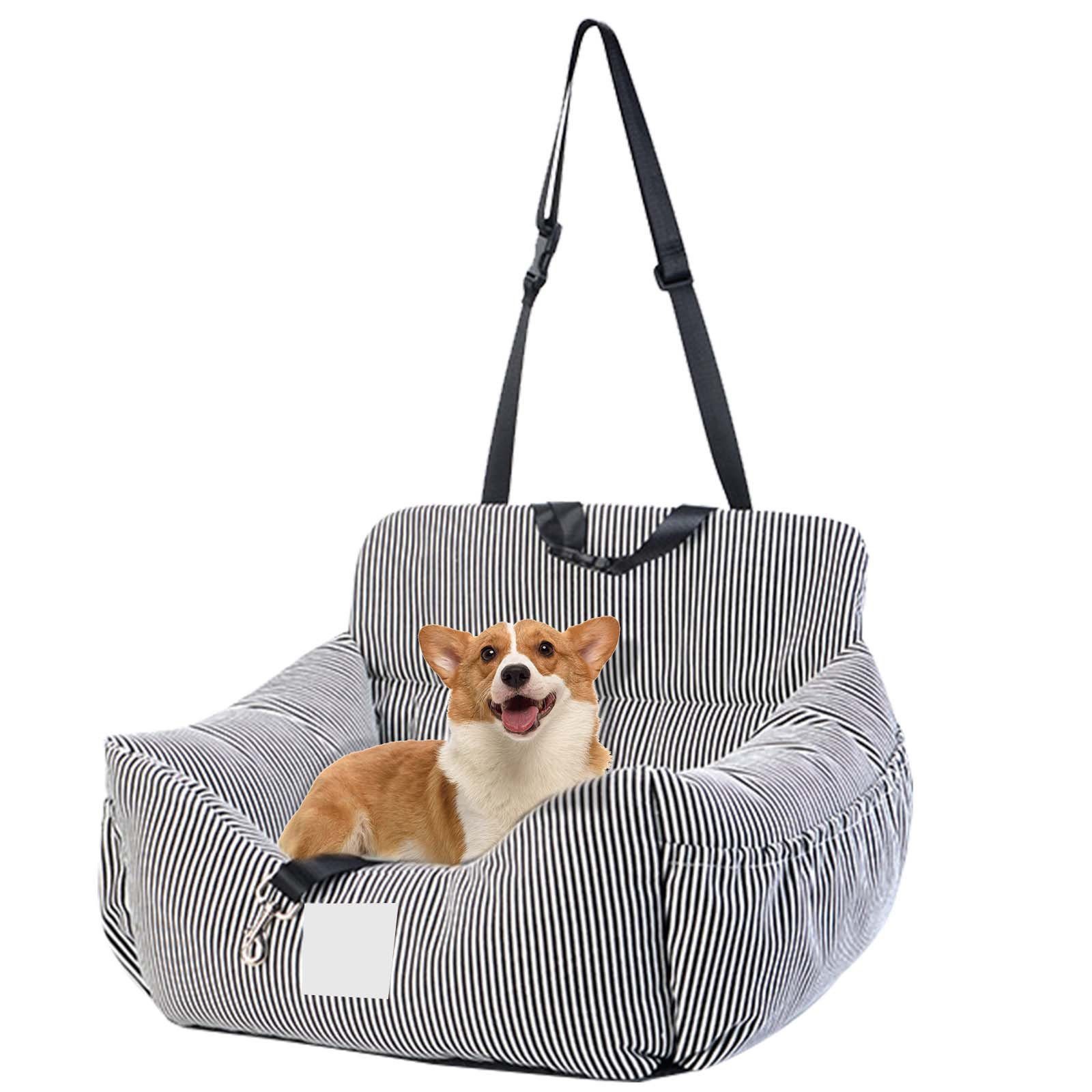 CALIYO Hunde-Autositz Autositz für Hunde, Haustier-Autositz,multifunktionales Hundebett, Oxford-Gewebe, Polypropylen und synthetische Baumwolle, geeignet für alle Arten von Autos, multifunktionales Hundebett