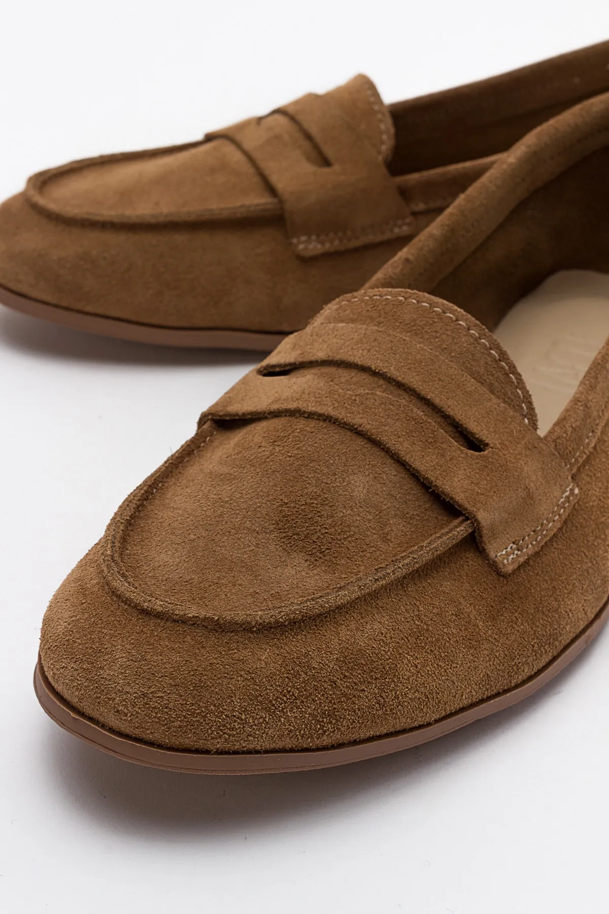 LuviShoes  F02 Damen-Ballerinas aus Clay-Wildleder
