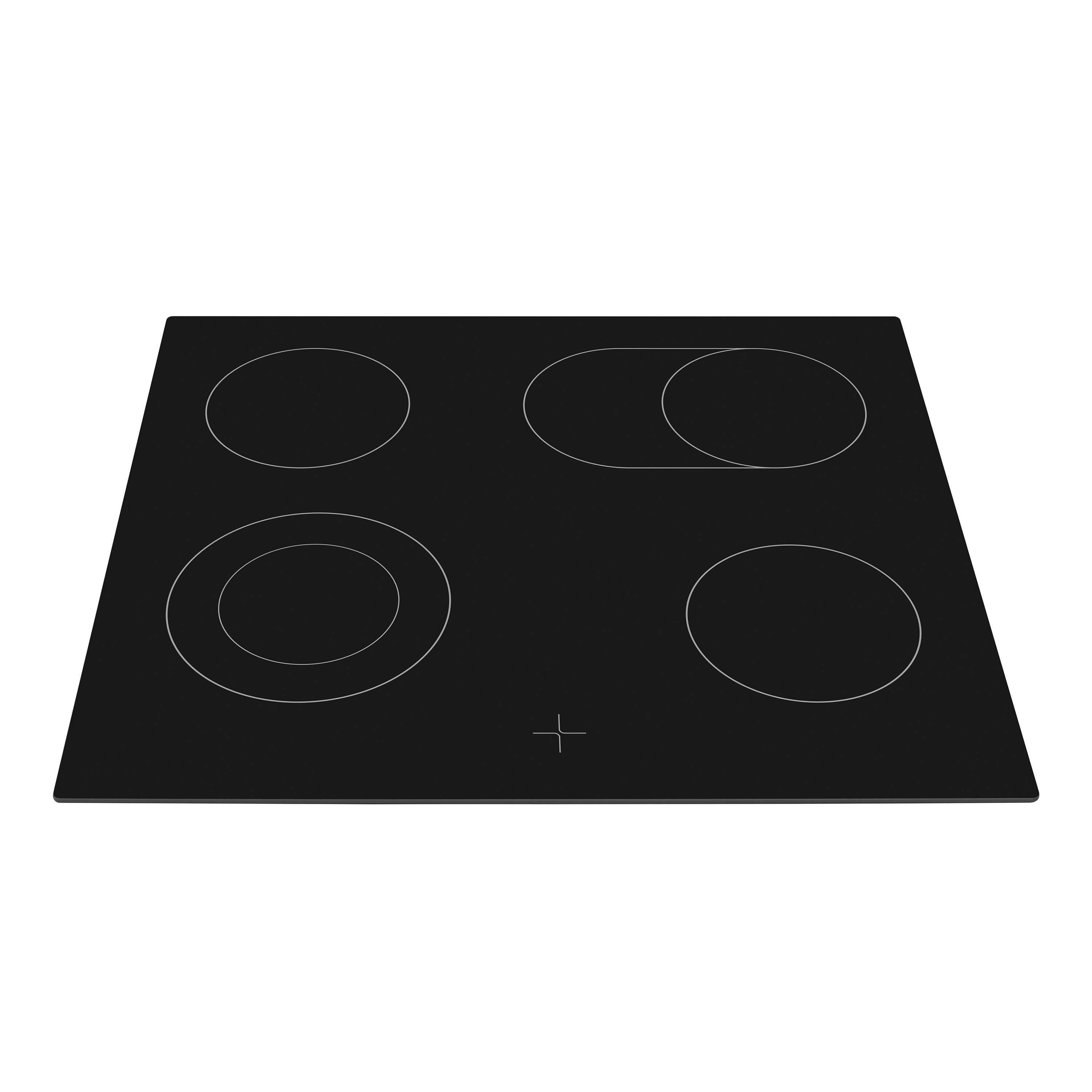 Telefunken Elektro-Herd-Set ECHS65A-B, VapClean, Einbauherdset, 65 L, Backofen & Glaskeramik-Kochfeld, Hot Air Shield