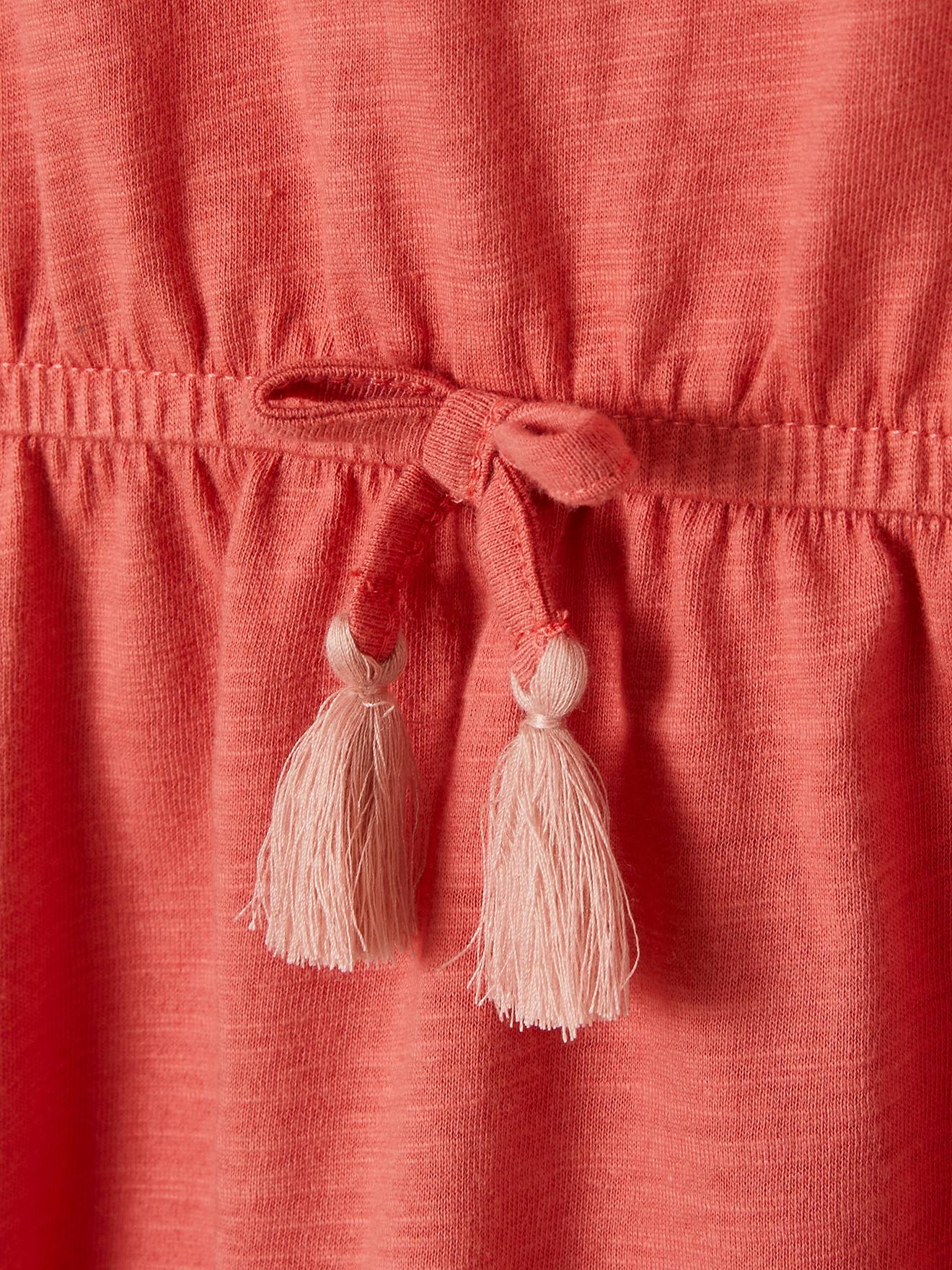Robe fille détails en broderie anglaise blush foncé