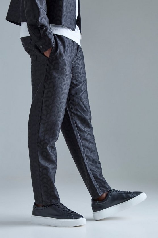 Textured Geo Tapered Trouser