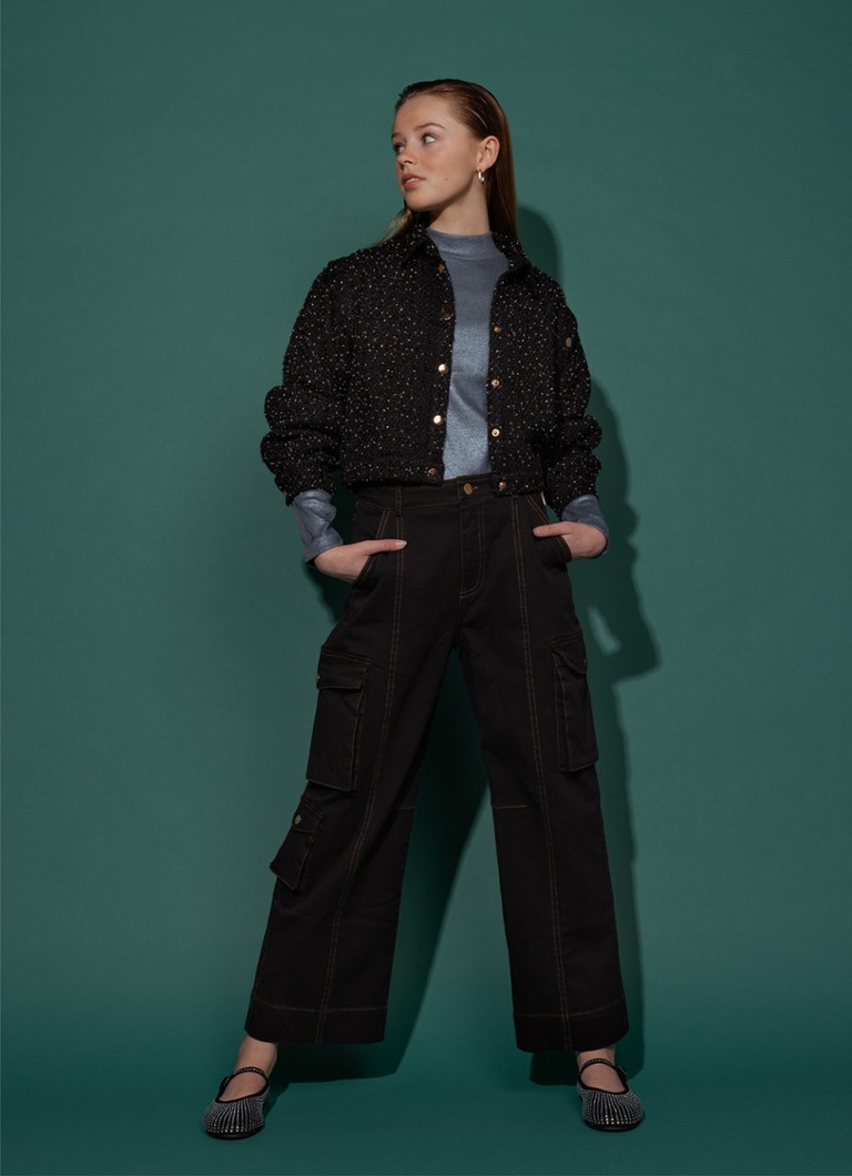 AI&KO  Zera top met metallic finish