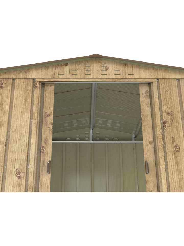 VCM  Metall Gerätehaus 262x174 Gartenhaus Schiebetür in Braun günstig kaufen onesize